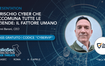 Cyber Guru partecipa all’evento ItaliaSec: IT Security Conference