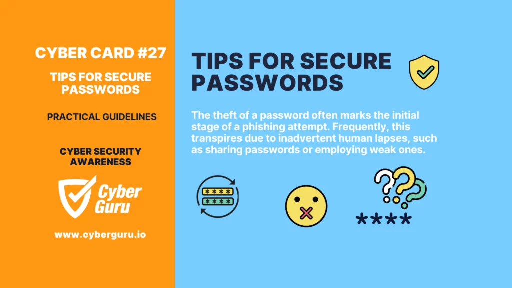 Cyber Card 27 - Secure passwords - preview
