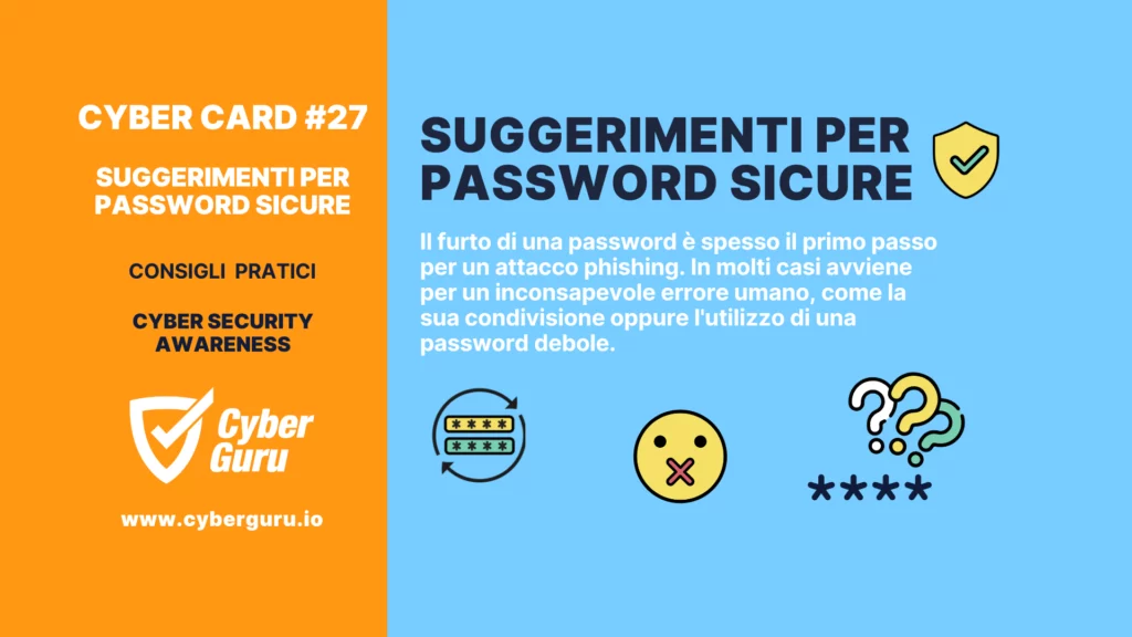 Cyber Card 27 - Password sicure - preview
